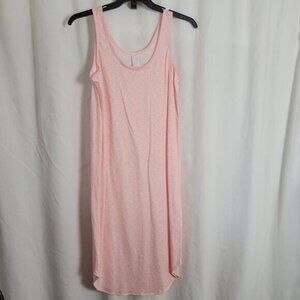 Adonna Nightgown Sleeveless long pink floral Medium feminine vtg grannycore EUC